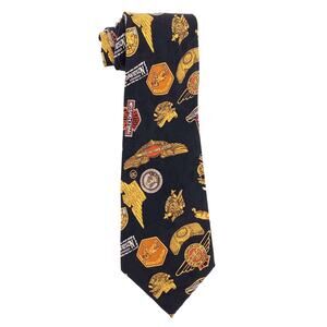 Harley Davidson Nicole Miller silk neck tie 2000s vintage